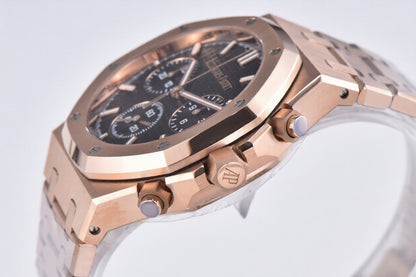 Audemars Piguet Royal Oak Chrono 41mm Rose Gold Black Dial