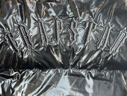 Trapstar Short Irongate Down Jacket "Shiny Black"