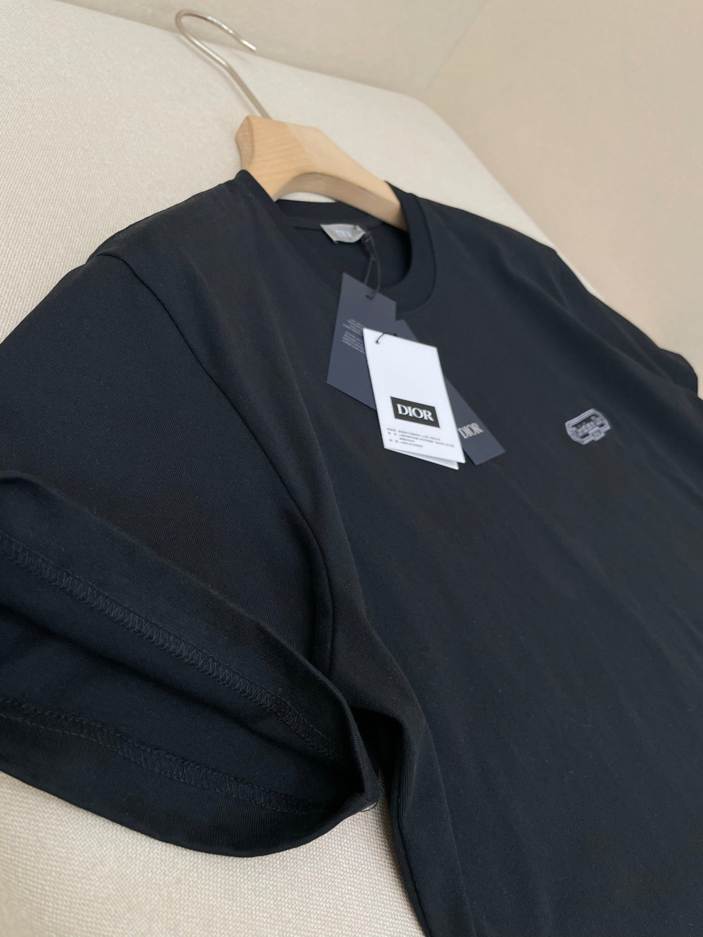 Dior CD Box T-Shirt "Black Cotton Jersey"
