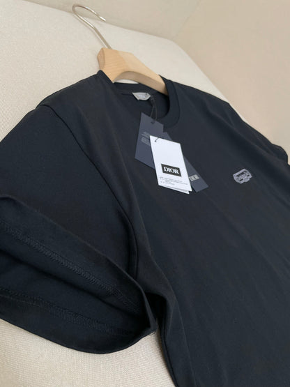Dior CD Box T-Shirt "Black Cotton Jersey"