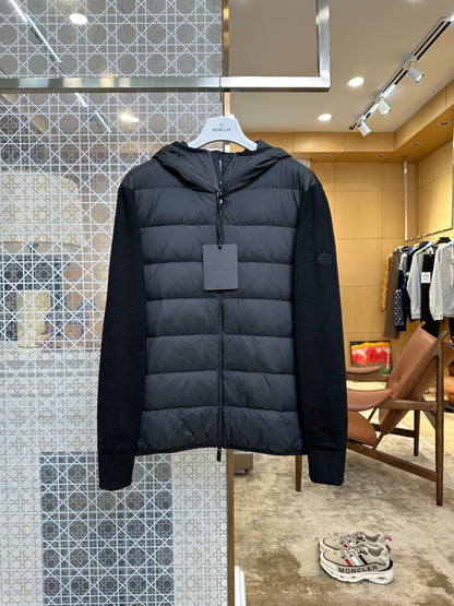 Moncler Padded Cotton Zip-Up Hoodie "Black"