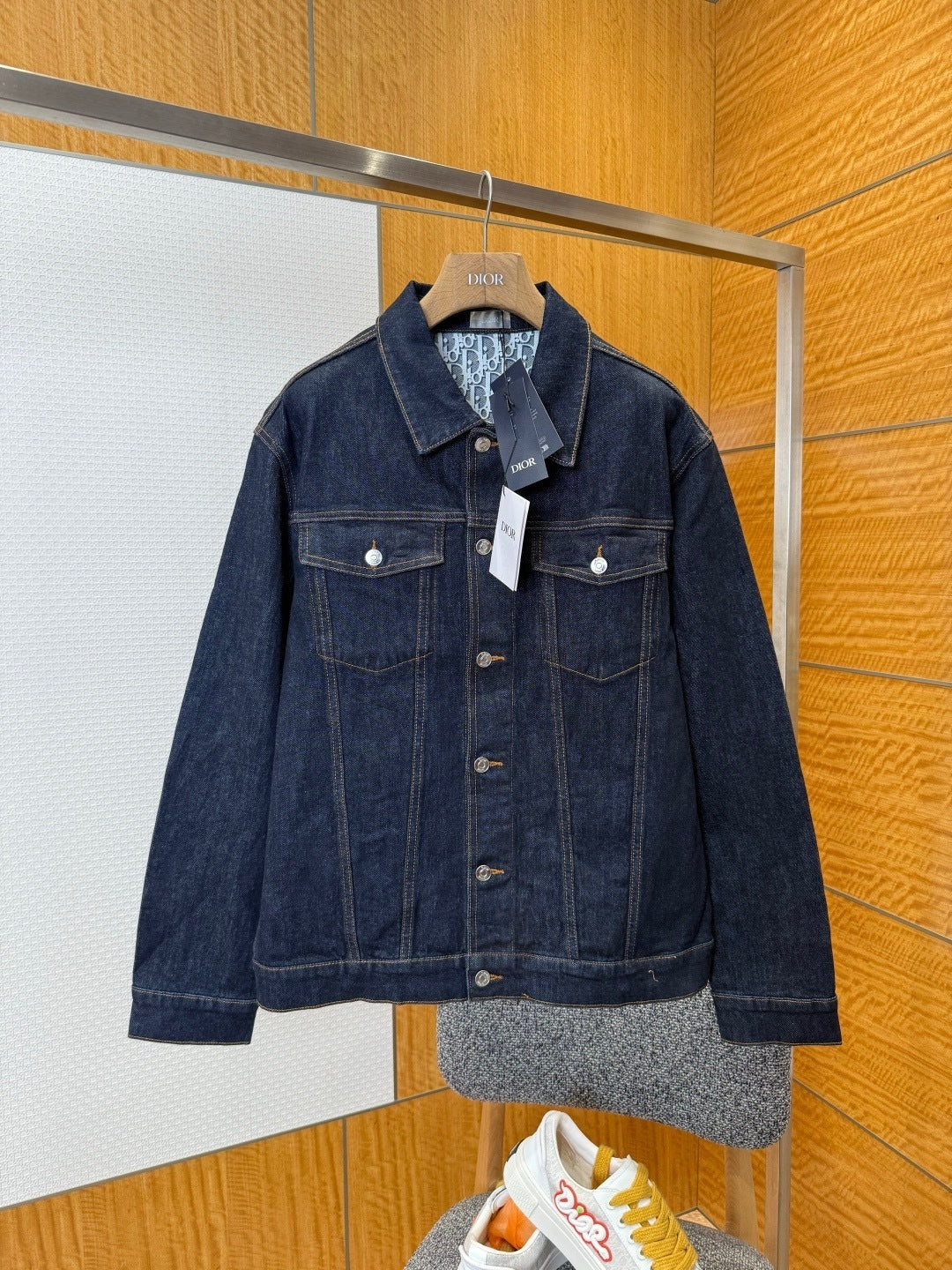 Dior Oblique Jacket Blue Raw Cotton Denim