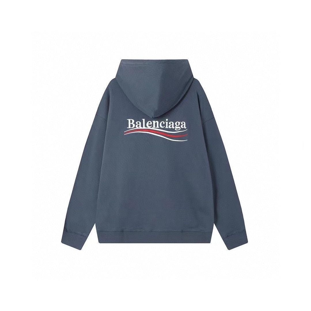 Balenciaga Political Campaign Hoodie "Steel Blue"