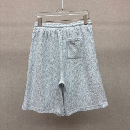 Dior Oblique Shorts "Baby Blue Terry Cotton Jacquard"