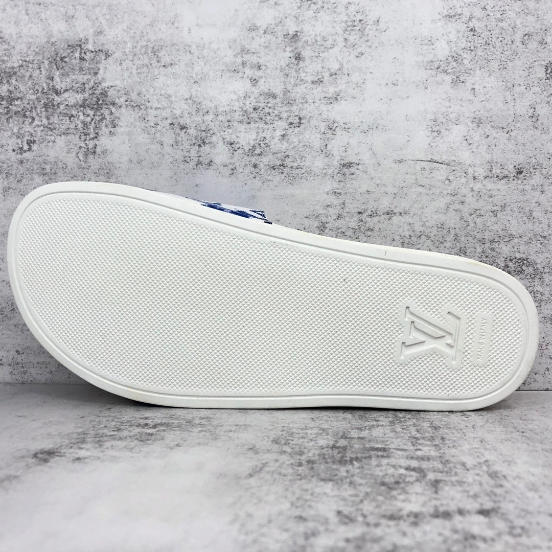 Louis Vuitton Slides "White-Blue"