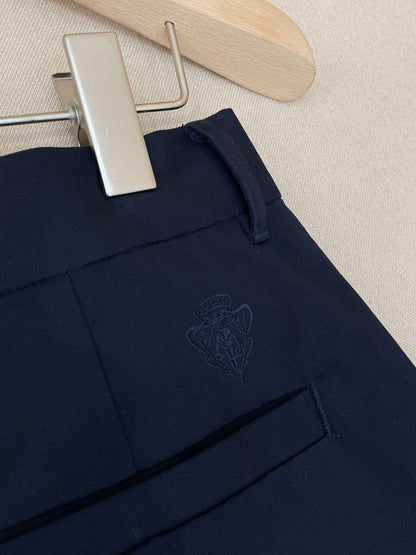 Gucci Cotton Twill Pants with Embroidery "Dark Blue"