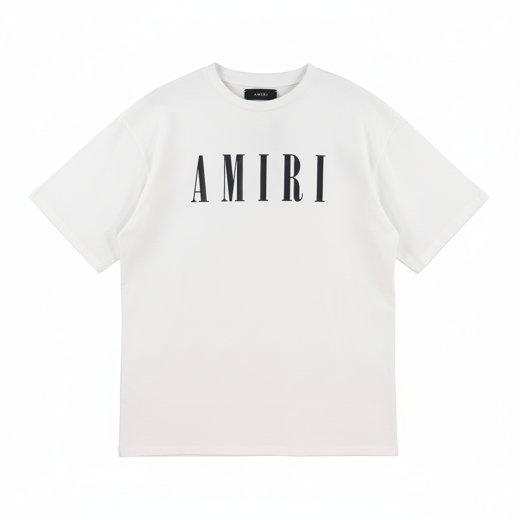Amiri Logo Print T-Shirt "White-Black"