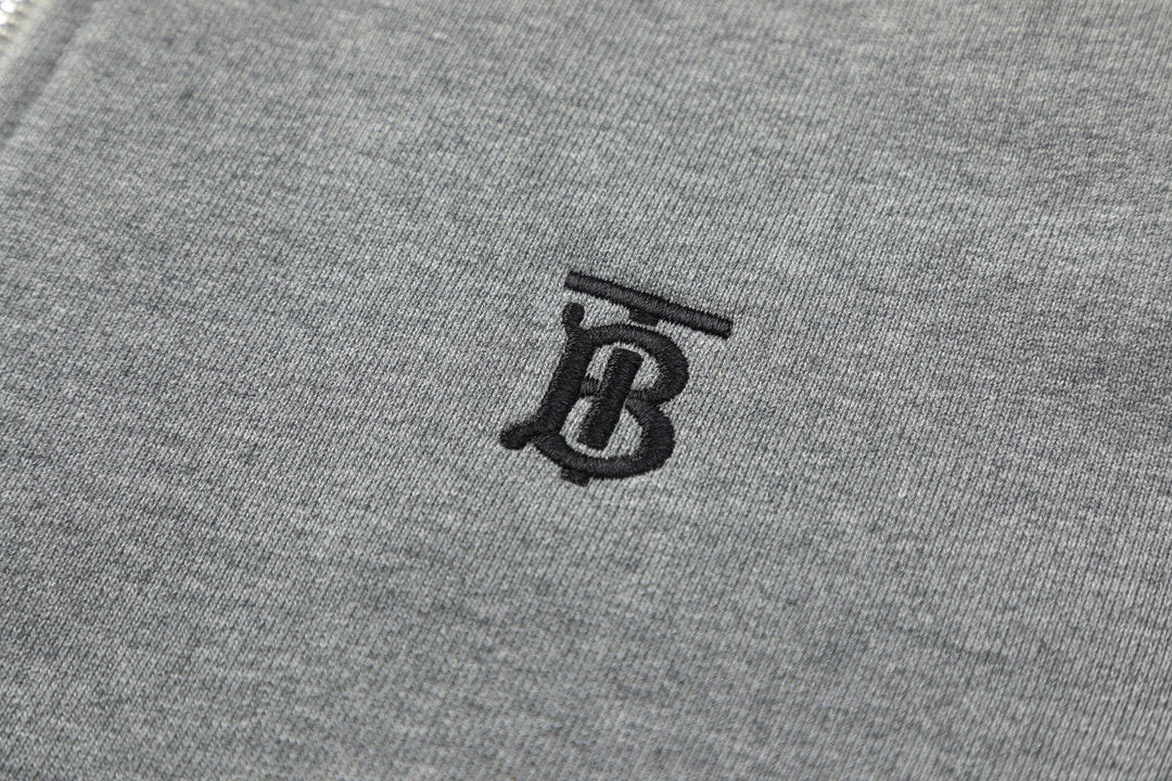 Burberry Zip-Up Hoodie "Grey-Beige"