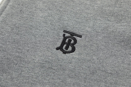 Burberry Zip-Up Hoodie "Grey-Beige"