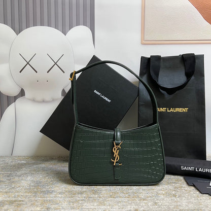 Saint Laurent Le 5 a 7 in Crocodile-Embossed Leather
