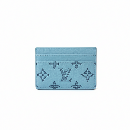 Louis Vuitton Double Card Holder "Shadow Leather"