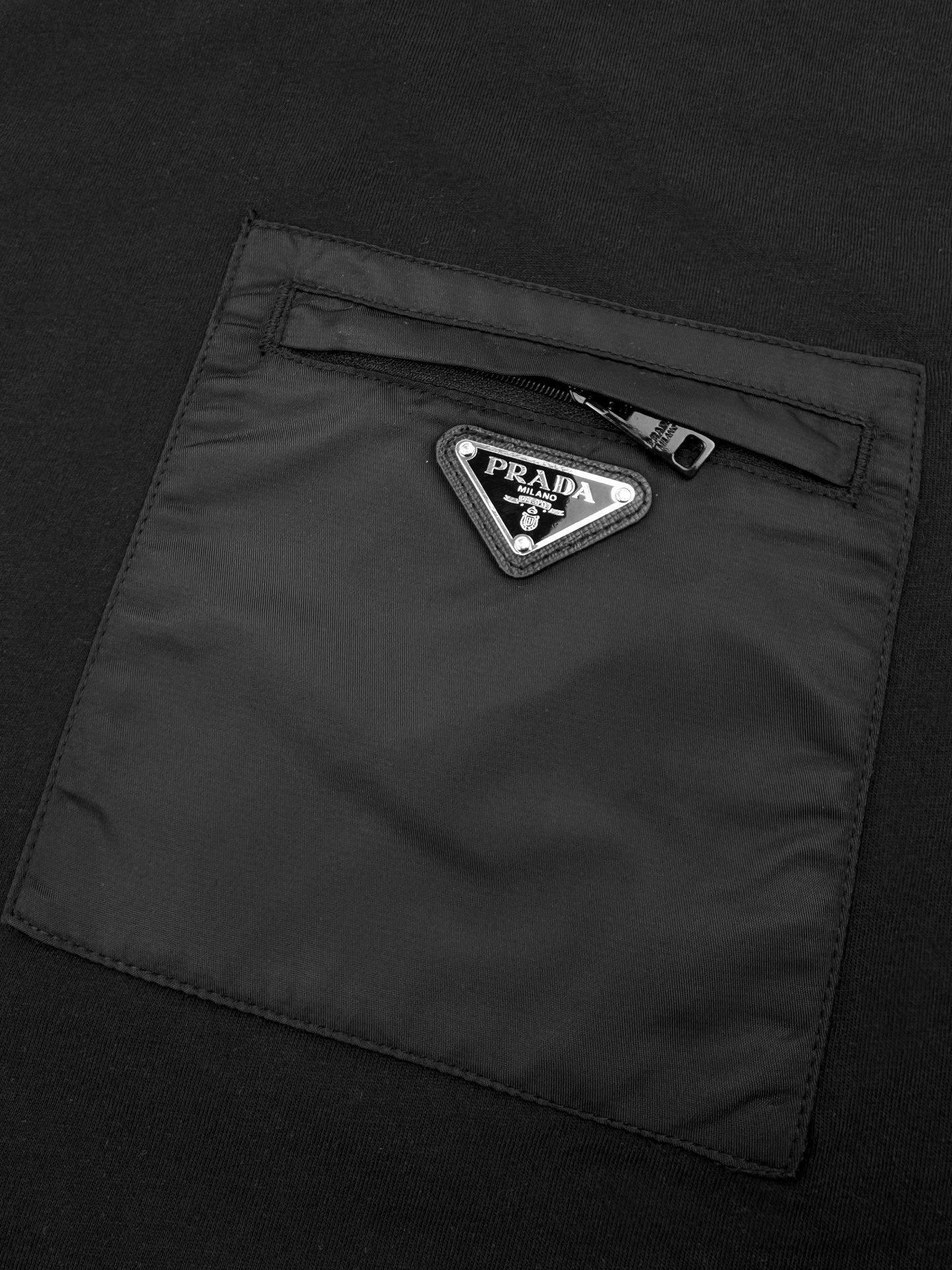 Prada Re-Nylon and Jersey T-Shirt "Black"