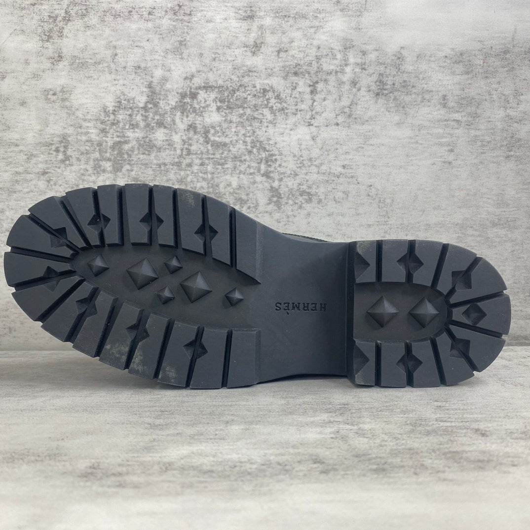 Hermes Leather Loafers Fringe "Black"