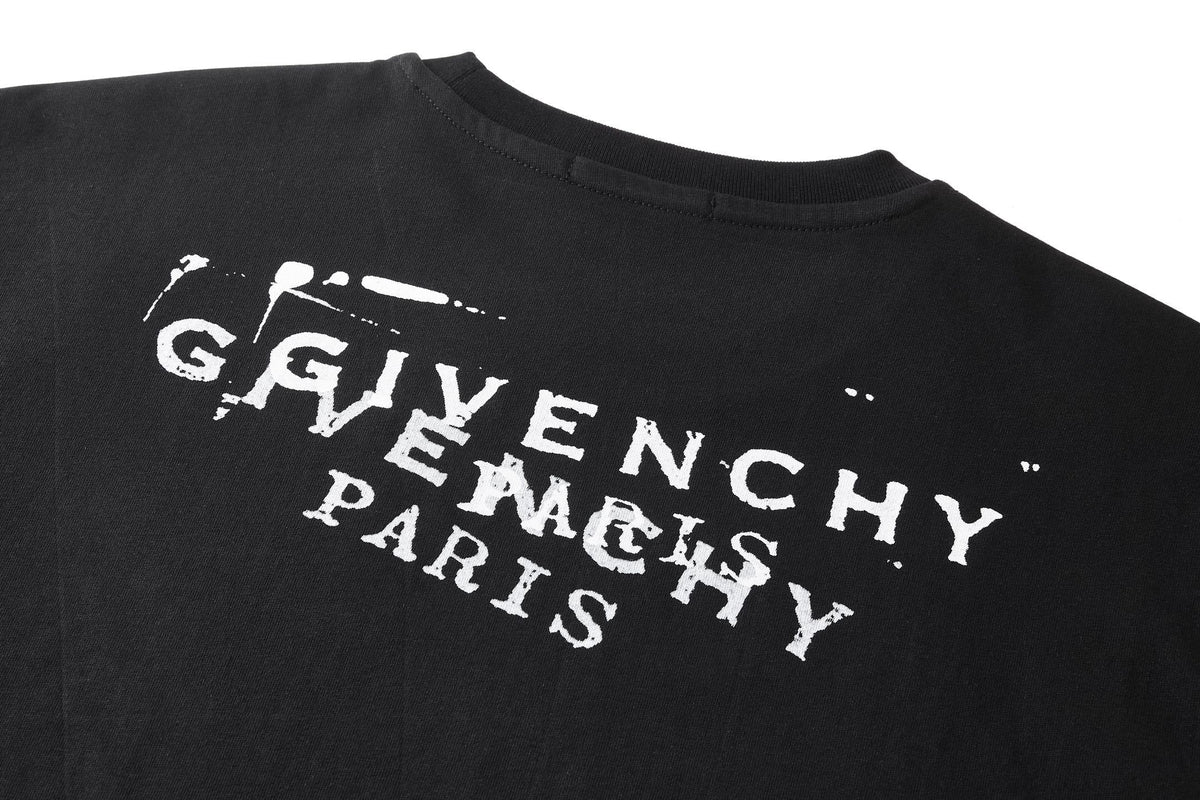 Givenchy T-shirt in Cotton with Givenchy Stamp Print "Black"