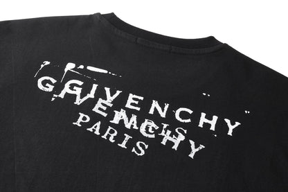 Givenchy T-shirt in Cotton with Givenchy Stamp Print "Black"