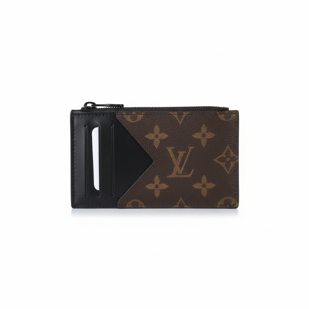 Louis Vuitton Coin Card Holder "Monogram Macassar Canvas"