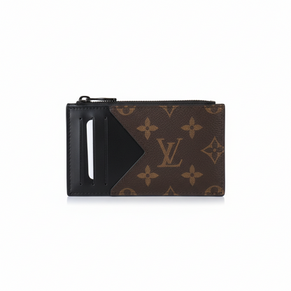 Louis Vuitton Coin Card Holder "Monogram Macassar Canvas"