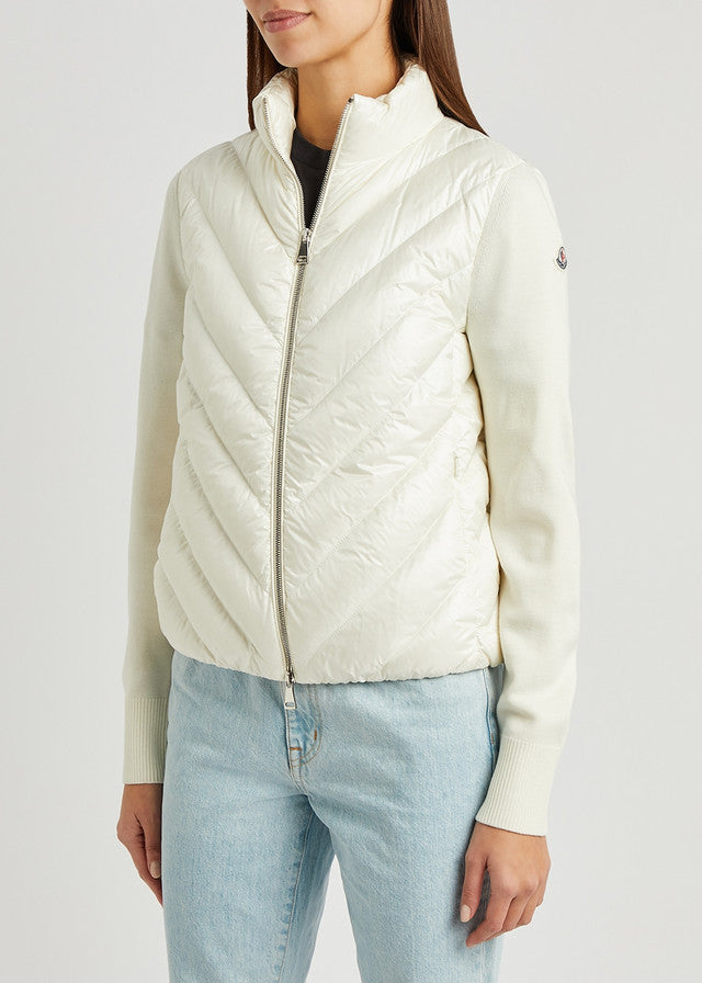 Moncler Hybrid Down Top "White"