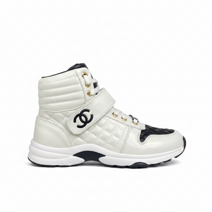 Chanel Interlocking CC High-Top Strap "White-Black"