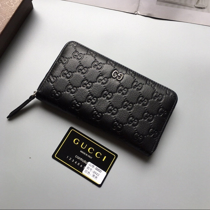 Gucci Guccissima Leather Zip Around Wallet
