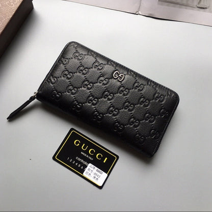 Gucci Guccissima Leather Zip Around Wallet