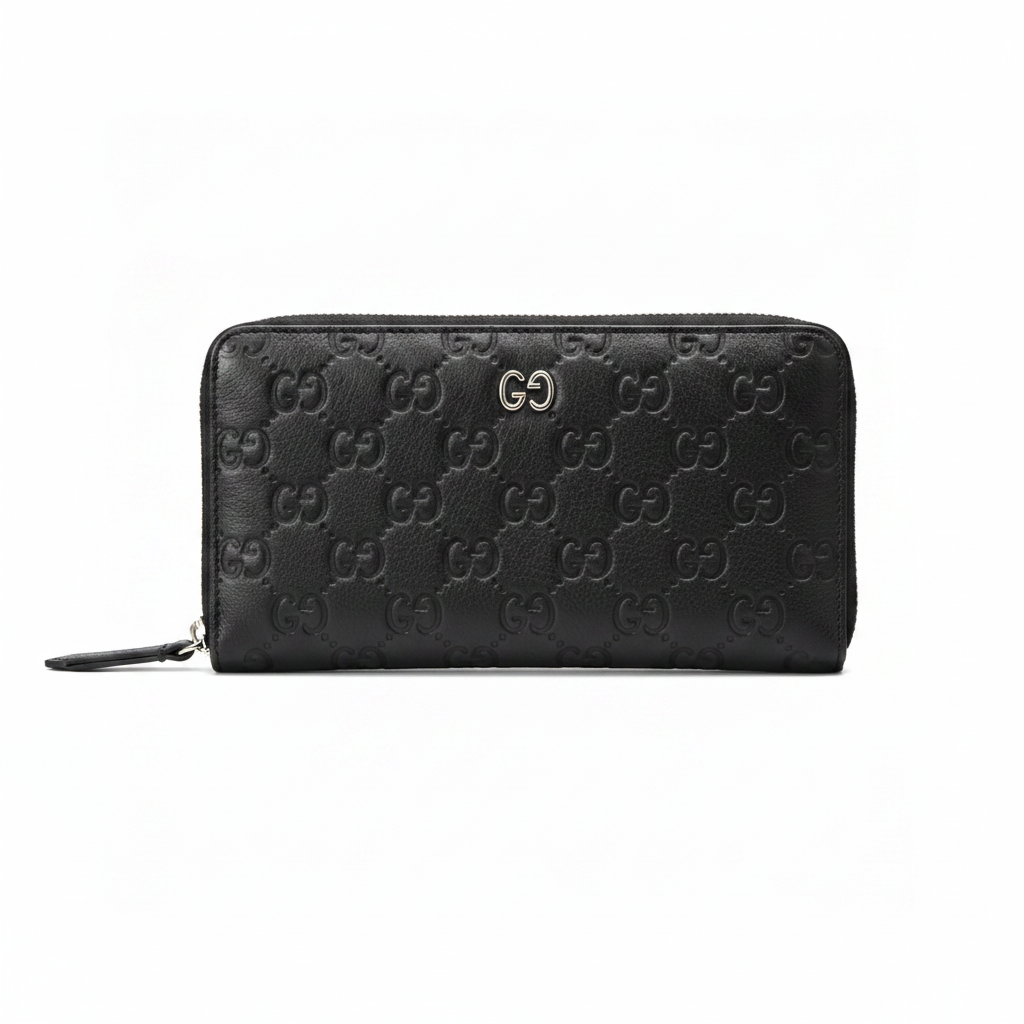 Gucci Guccissima Leather Zip Around Wallet