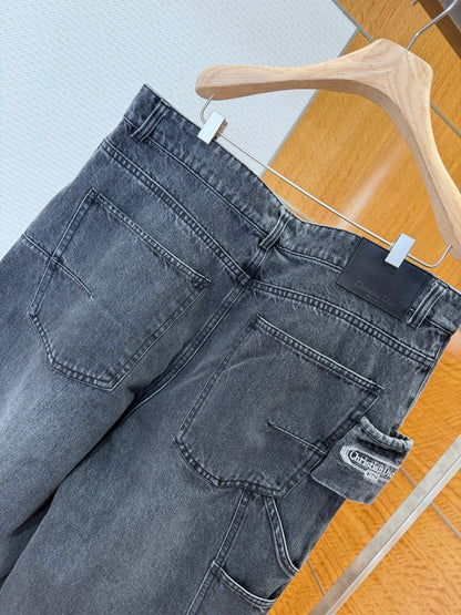 Dior CD Box Carpenter Jeans "Gray Cotton Twill"