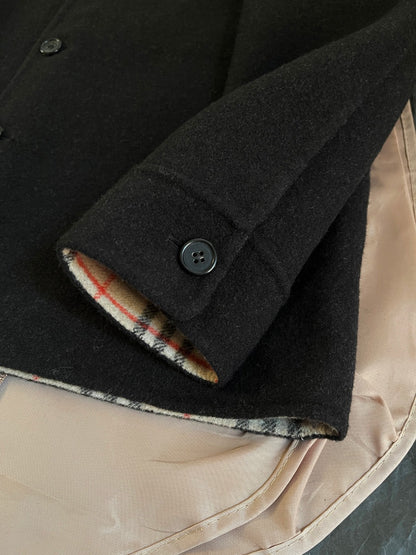 Burberry Wool Overshirt "Black-Sand Beige"