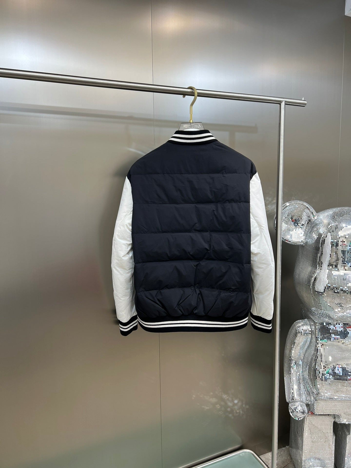 Moncler Bouchet Down Bomber Jacket "Black-White"