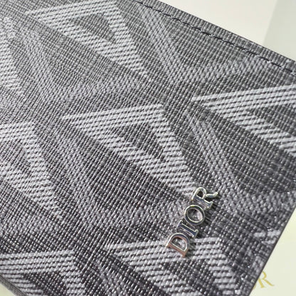 Dior Long Wallet CD Diamond Coated Canvas