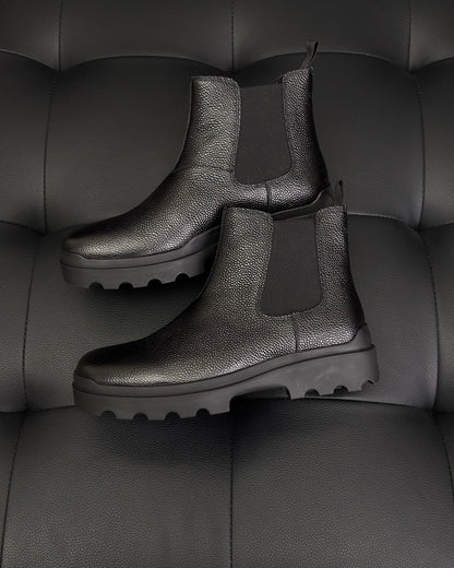 Prada Chelsea Leather Ankle Boots "Black"