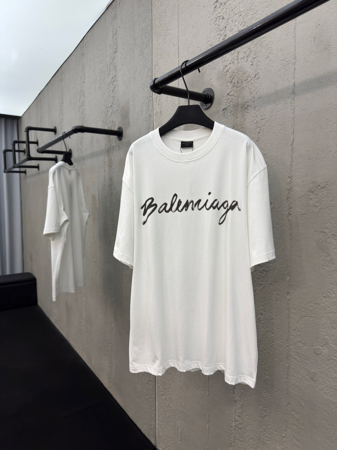Balenciaga Script Logo T-Shirt "White"