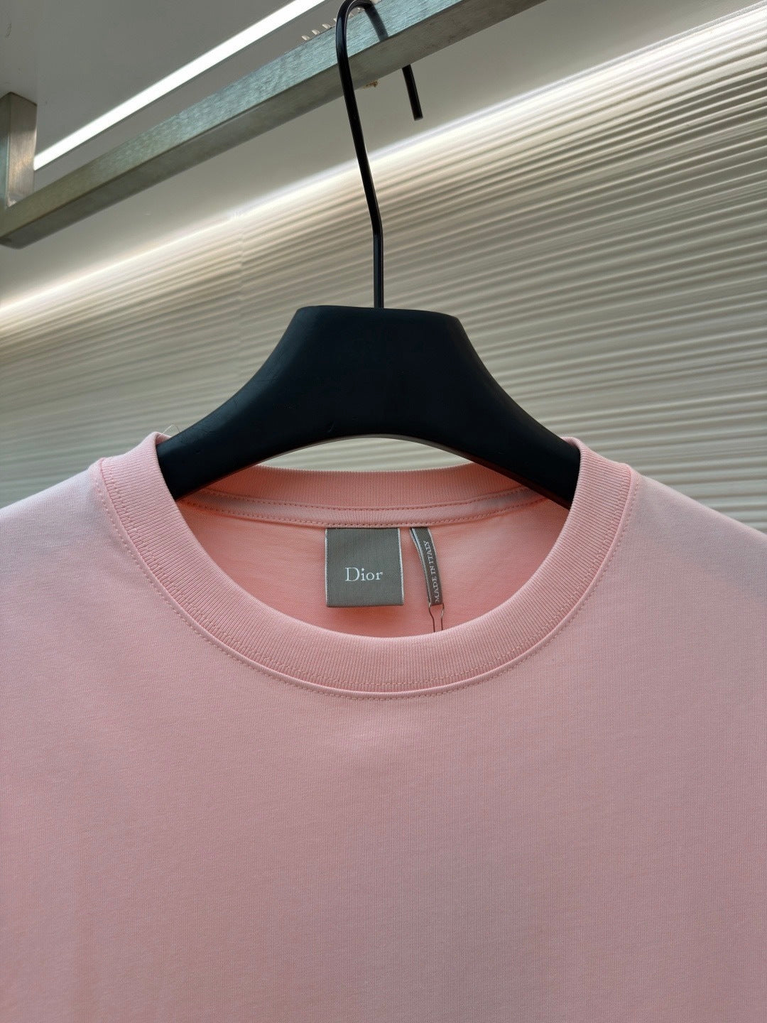 Dior T-Shirt with Dior Embroidery "Pink Cotton Jersey"