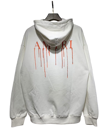 Amiri Spray Paint Hoodie "White-Orange"