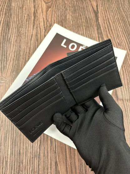 Loewe Bifold Wallet in Satin Calfskin "Black"