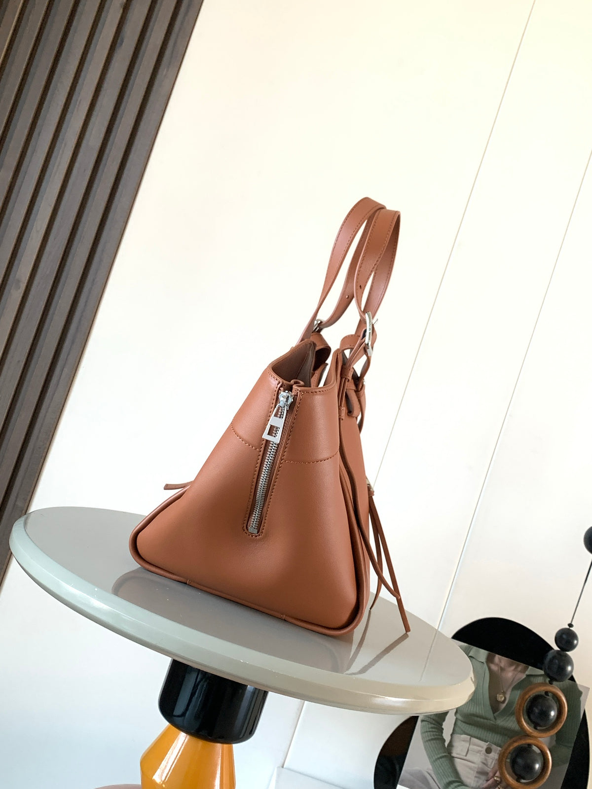 Loewe Hammock Flip Bag in Classic Calfskin "Brown"