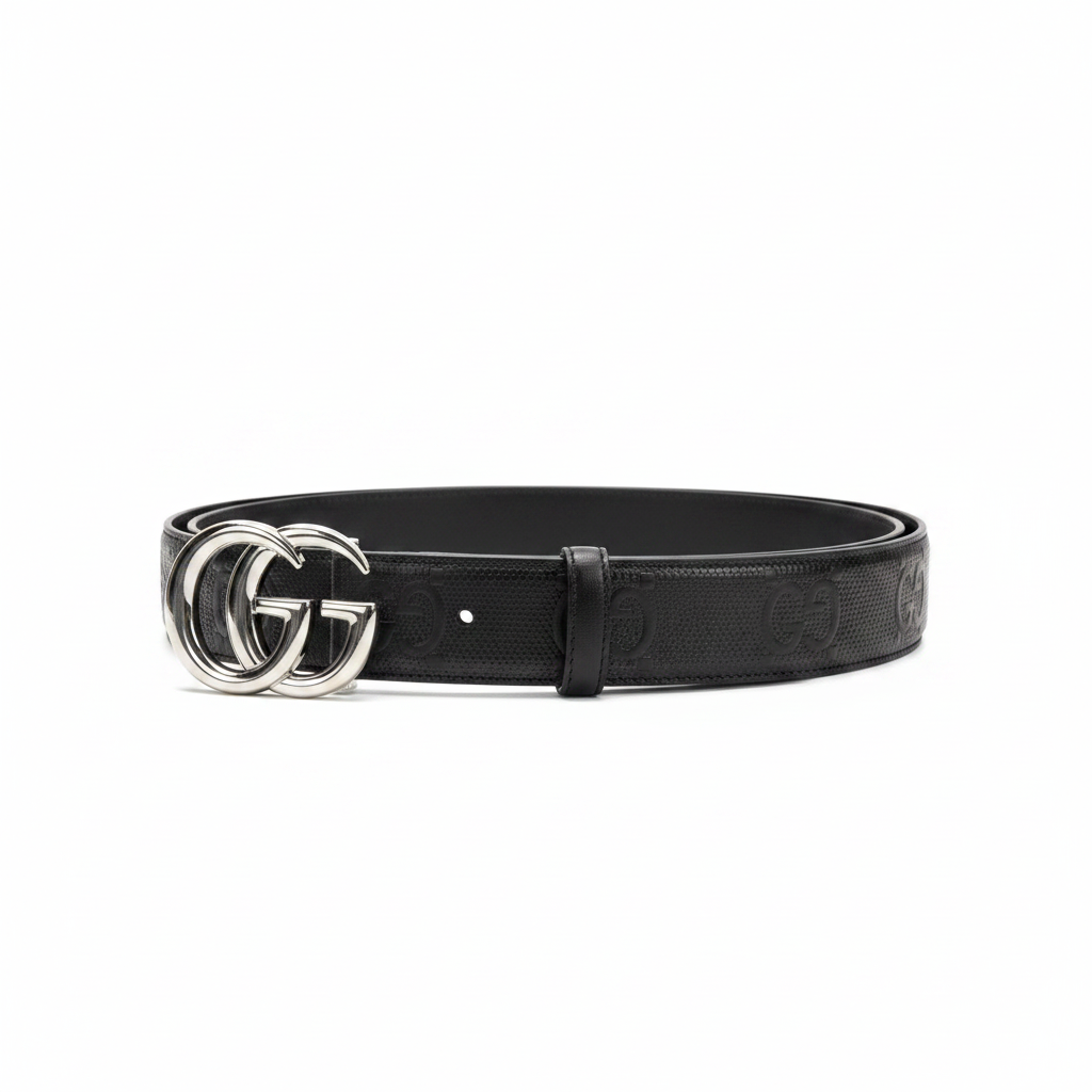 Gucci GG Marmont Leather Belt "Black"
