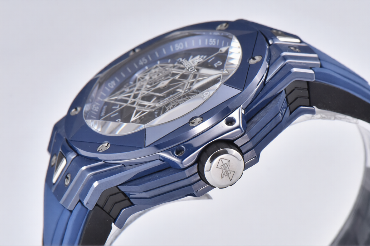 Hublot Big Bang Sang Bleu II 45mm Blue Rubber Strap Skeleton Dial