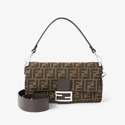 Fendi Baguette FF Jacquard Fabric Bag
