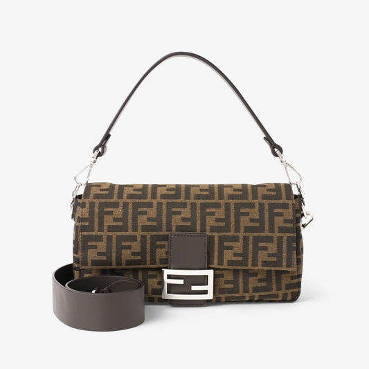 Fendi Baguette FF Jacquard Fabric Bag