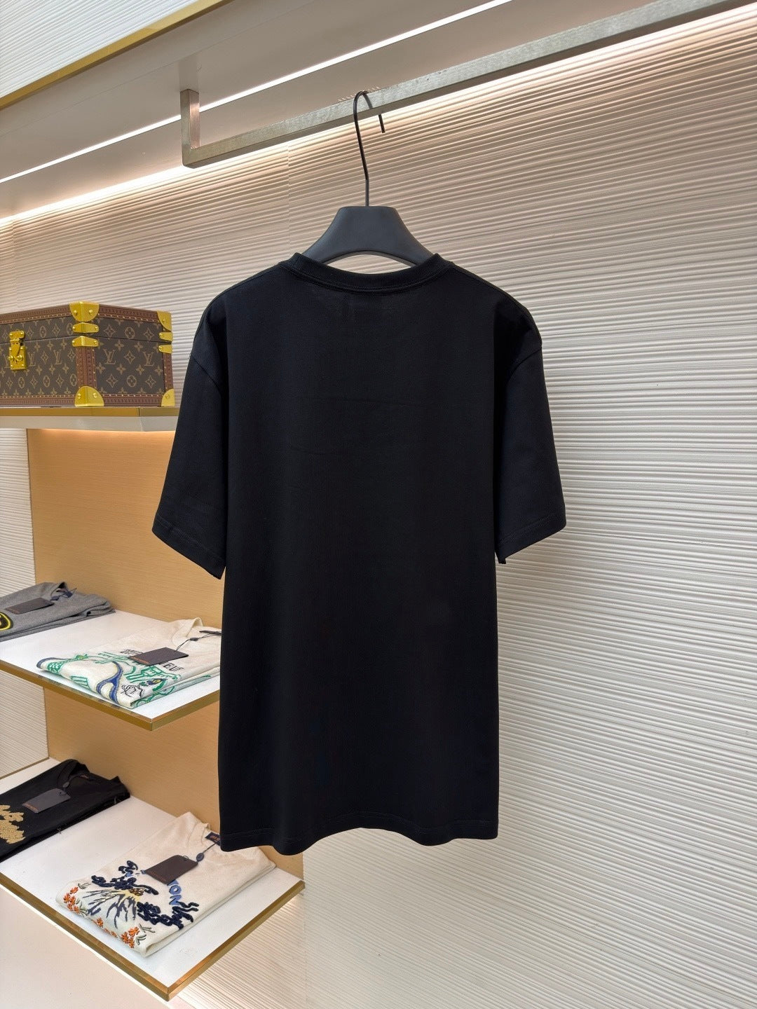 Dior T-Shirt with Dior Embroidery "Black Cotton Jersey"