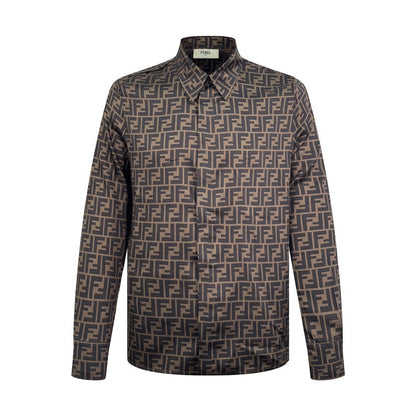 Fendi FF Monogram Shirt "Beige-Grey"