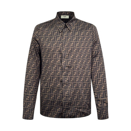 Fendi FF Monogram Shirt "Beige-Grey"