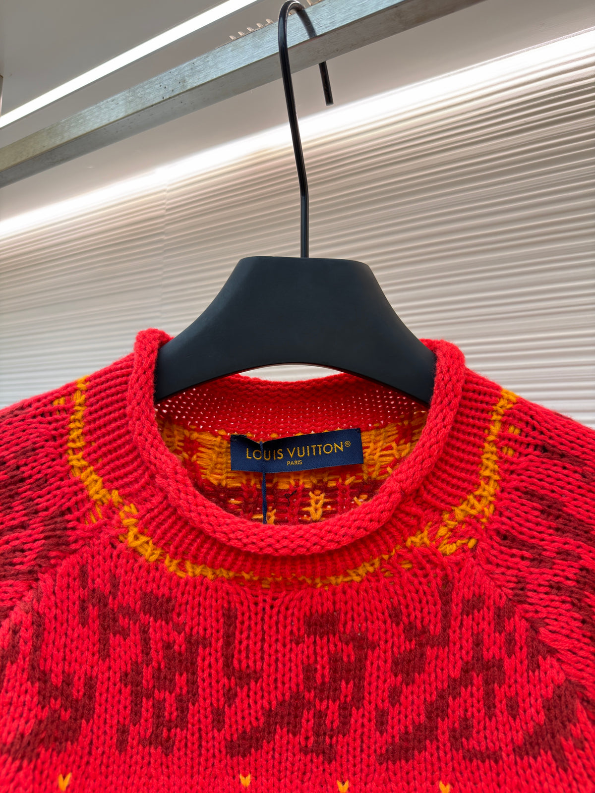 Louis Vuitton Jacquard Pullover "Lava Falls Red"