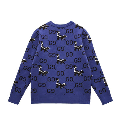 Gucci GG and Skunk Sweater "Purple-Black"
