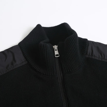 Moncler Padded Wool Zip-Up Cardigan "Black"