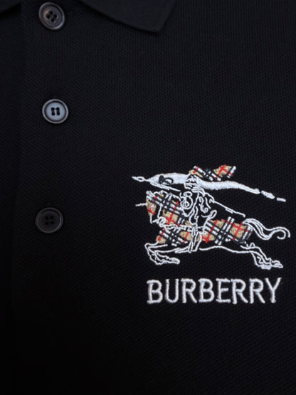 Burberry EKD Sketch Cotton Polo T-Shirt "Black"