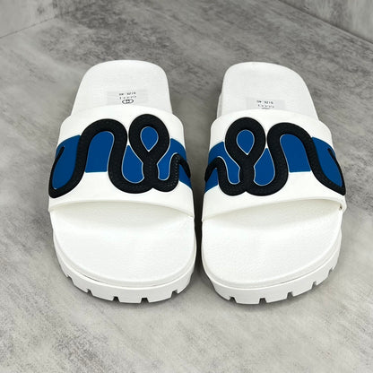Gucci Snake Slides "White-Blue-Black"