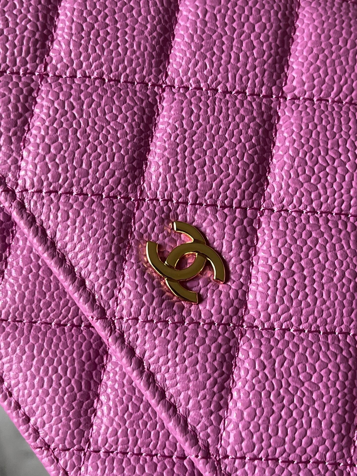 Chanel Quilted Caviar Leather Classic Wallet on Chain