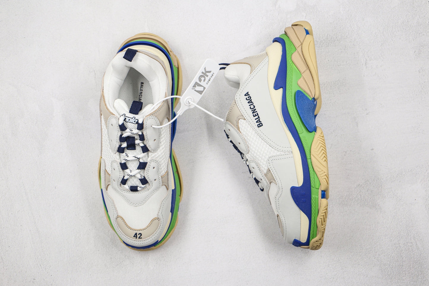 Balenciaga Triple S "Grey-Blue-Green Sole"